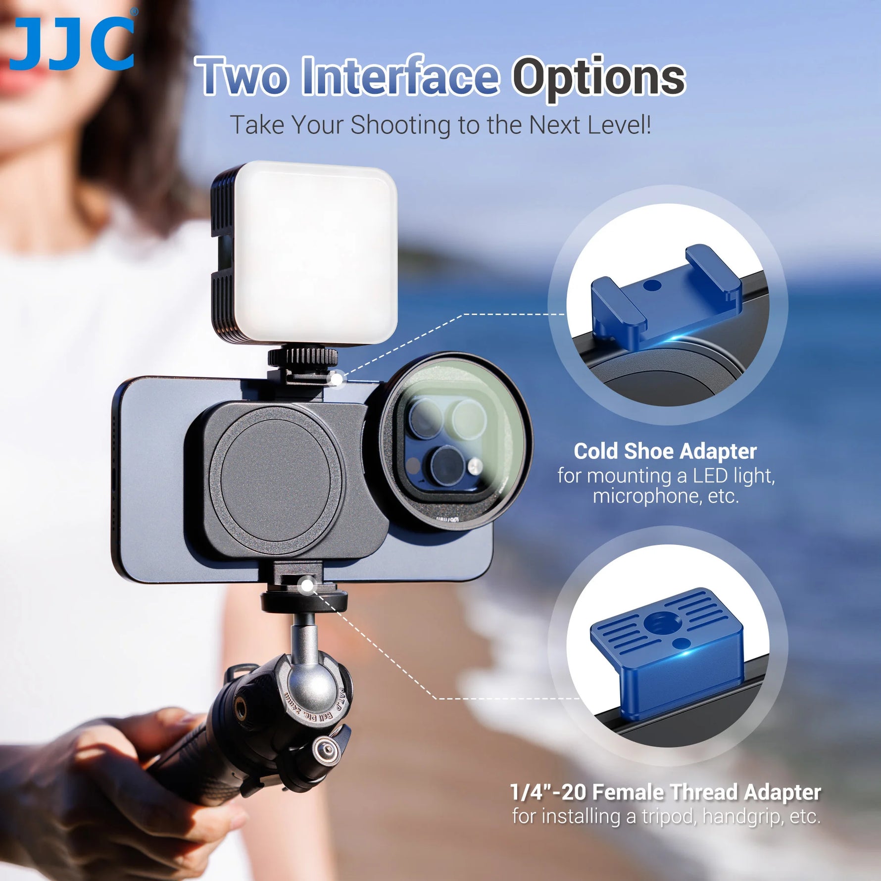 JJC MFS-II Magnetic Phone Filter Mount with Dual-Sided MagSafe