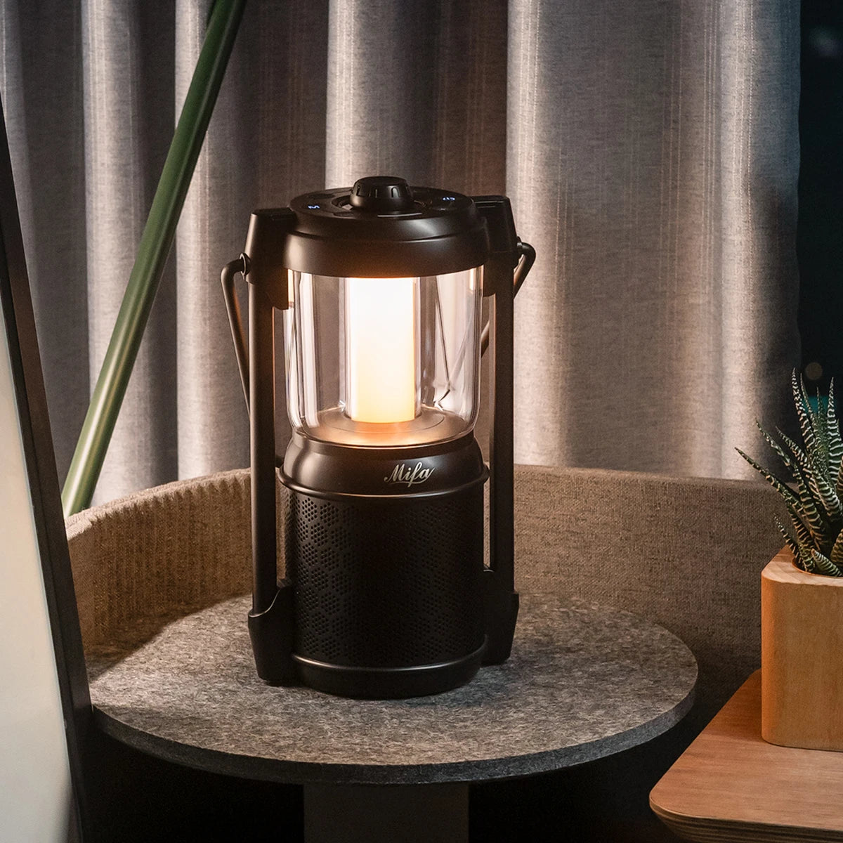 Mifa Lyra Bluetooth 5.3 Speaker with Lantern - 3D Surround Sound, Waterproof, and Multi-Mode
