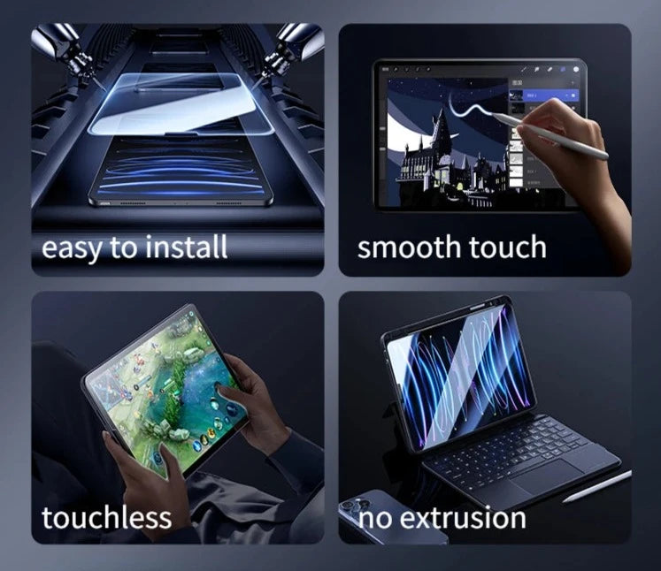 Anti-Fingerprint Dust-Free Tempered Glass Screen Protector for iPad Pro (2024)