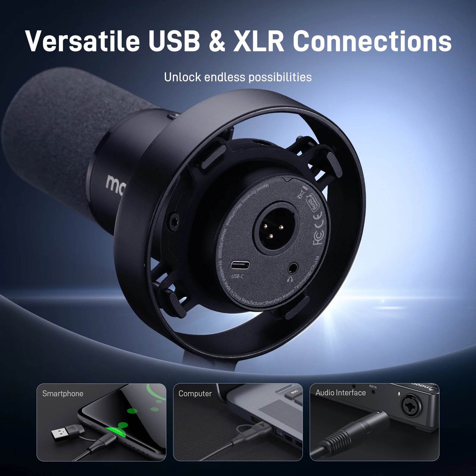 Maono PD300X Dynamic XLR/USB Podcast Microphone