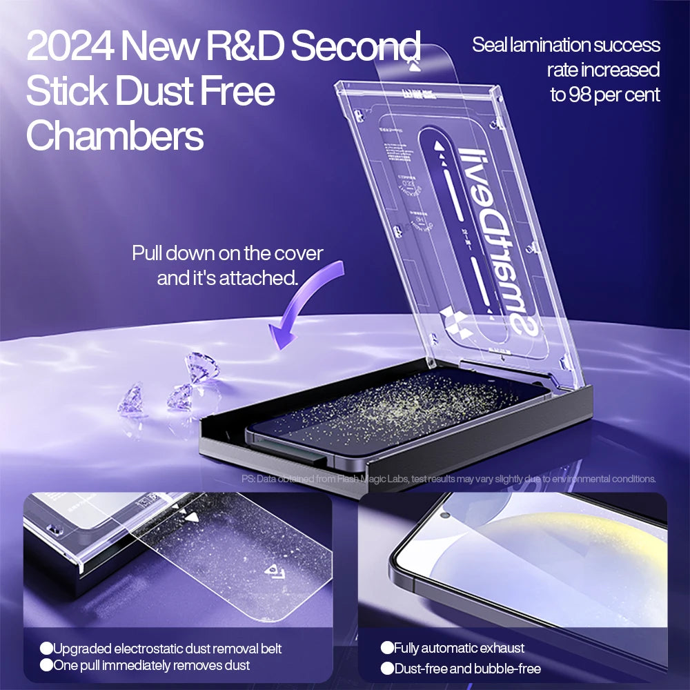 HD Clear Tempered Glass Film Dust-free Screen Protector for Samsung Galaxy S24 Series