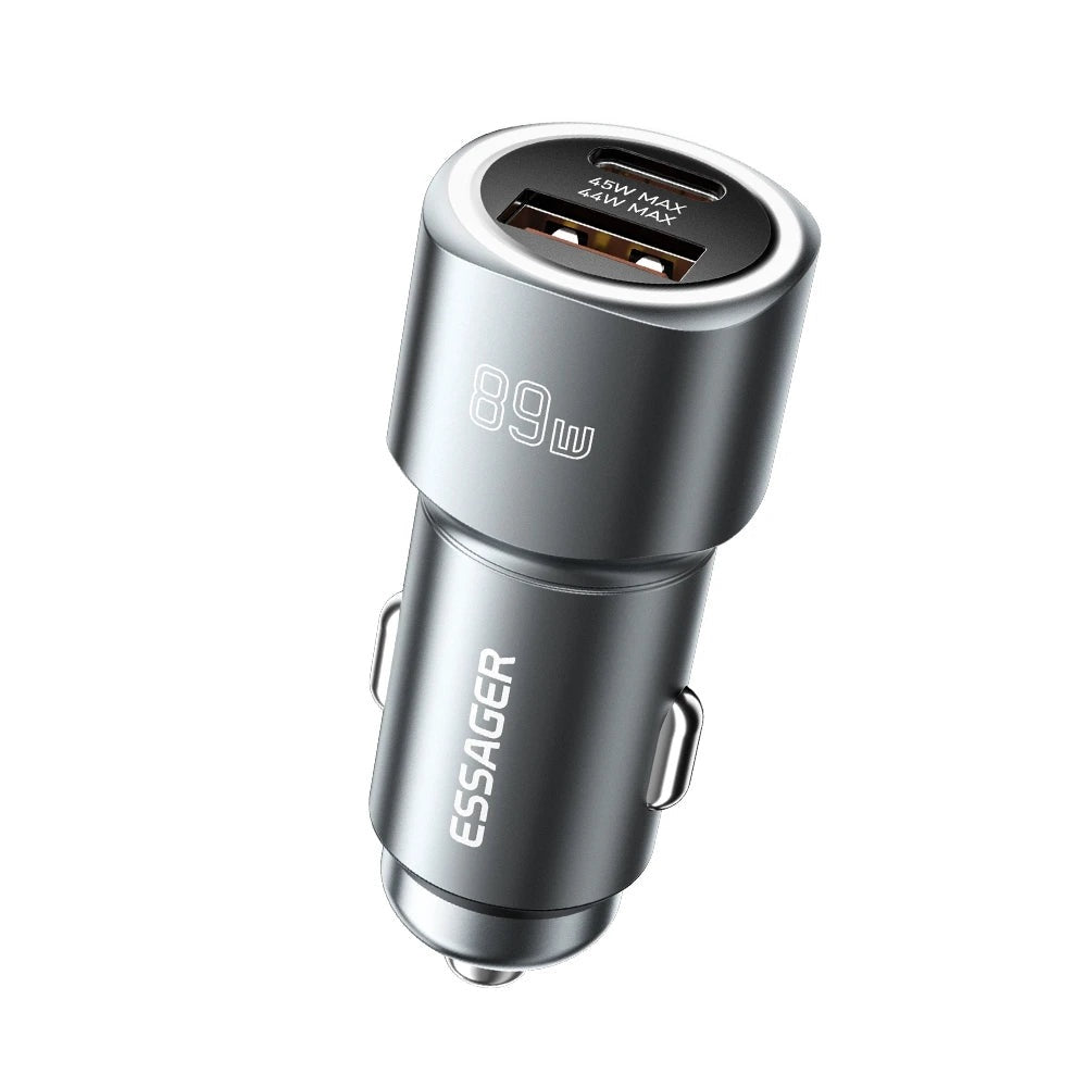 Essager 89W Dual Port Car Charger – Dual Fast Charging with Intelligent Technology