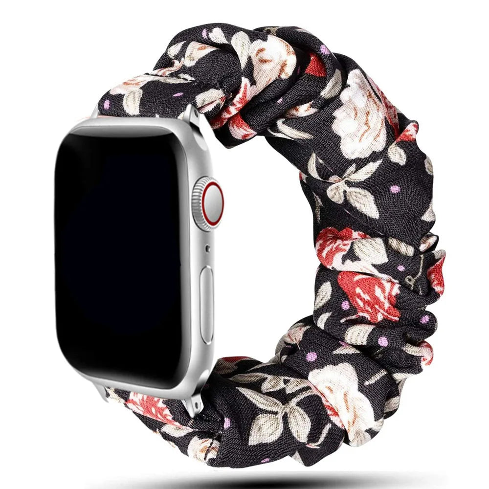 Soft Elastic Scrunchie Stap for Apple Watch