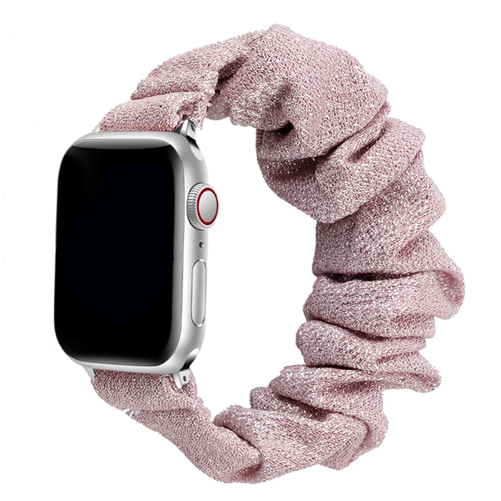 Soft Elastic Scrunchie Stap for Apple Watch