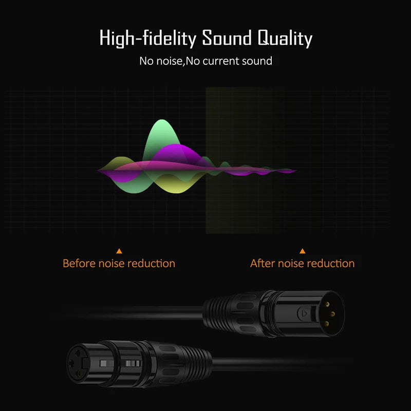 CABLETIME XLR 3-Pin Microphone Cable, Variable Lengths