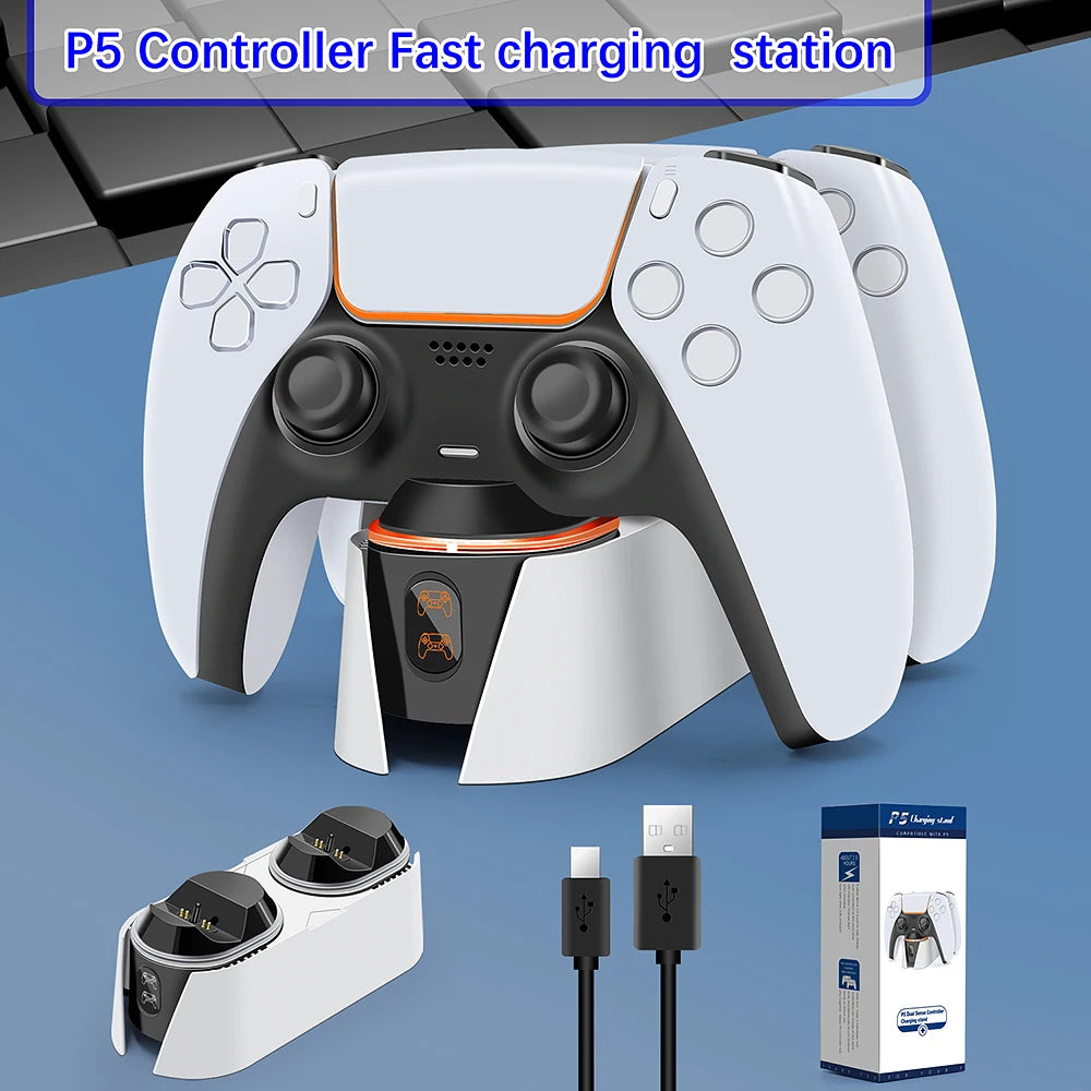 PS5 DualSense Dual Controller Charging Station with USB Ports