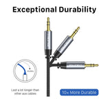 CABLETIME Braided Nylon 3.5mm Male Audio Cable
