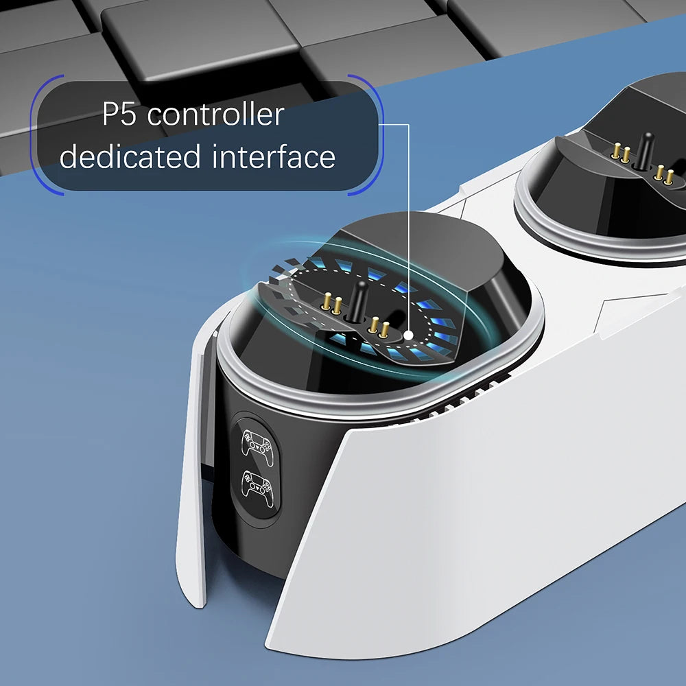PS5 DualSense Dual Controller Charging Station with USB Ports