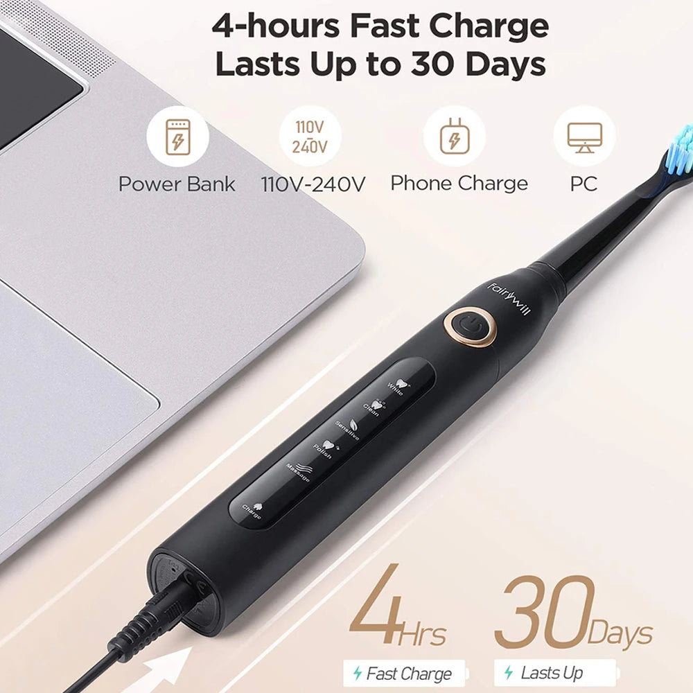 Fairywill ET507 30-Day Battery Electric Sonic Toothbrush