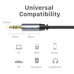 CABLETIME Braided Nylon 3.5mm Male Audio Cable