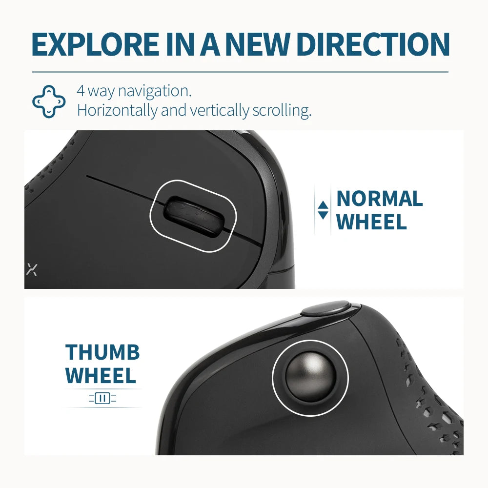 Delux M618XSD Seeker Ergonomic Vertical Mouse