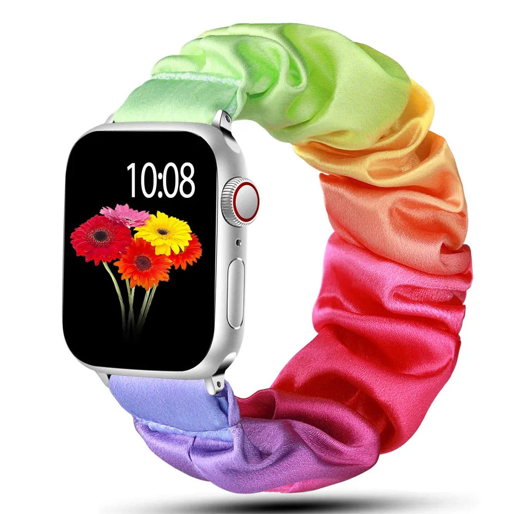 Soft Elastic Scrunchie Stap for Apple Watch