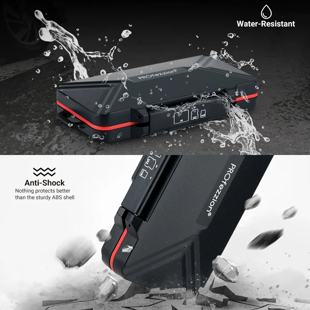 PROfezzion Waterproof Memory Card Protective Box Carry Case