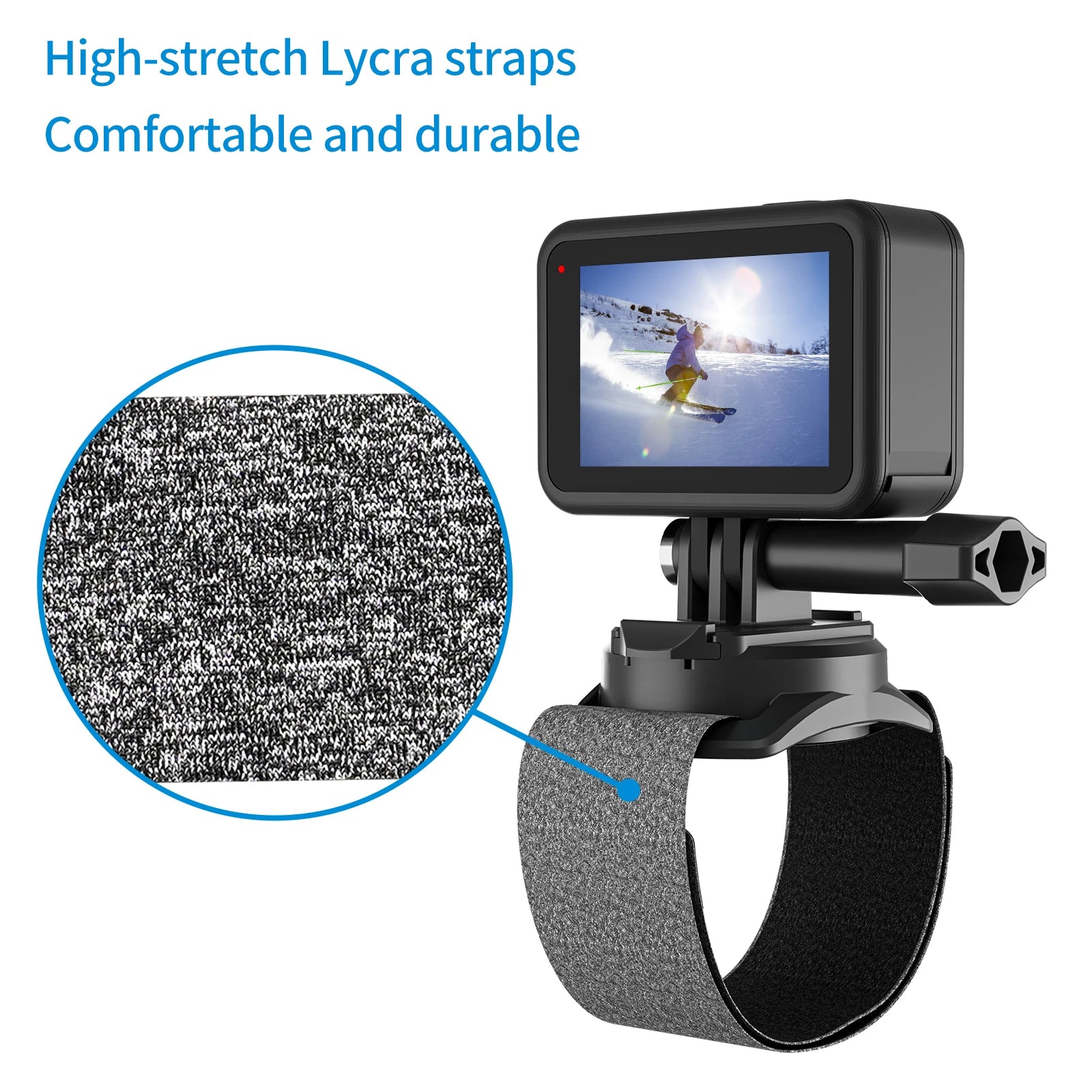 TELESIN 360° Rotation Hand Wrist Strap with Quick Adjust Mount for Action Cameras