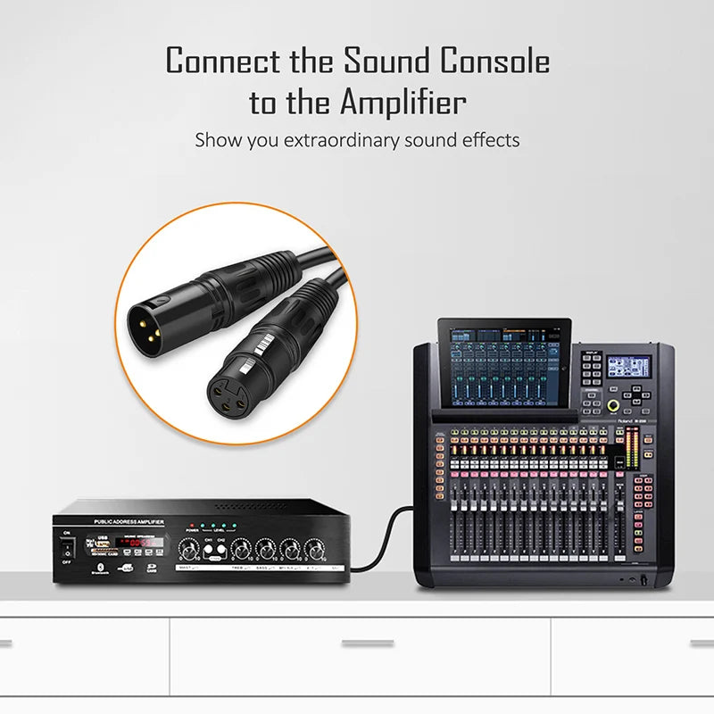 CABLETIME XLR 3-Pin Microphone Cable, Variable Lengths