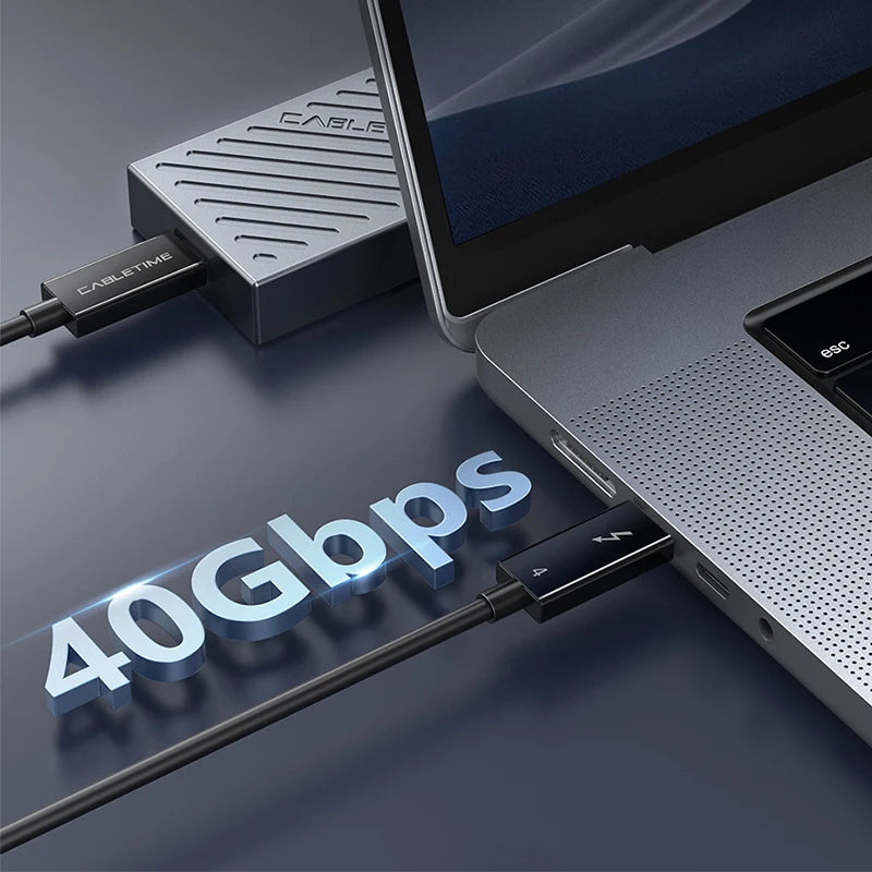 CABLETIME 100W Thunderbolt 4 USB-C Cable