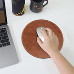 Smooth Surface Round Leather Mouse Pad