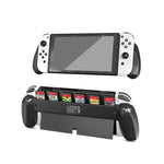 Ergonomic Hand Grip with Built-in 6 Game Card Slots for Nintendo Switch OLED