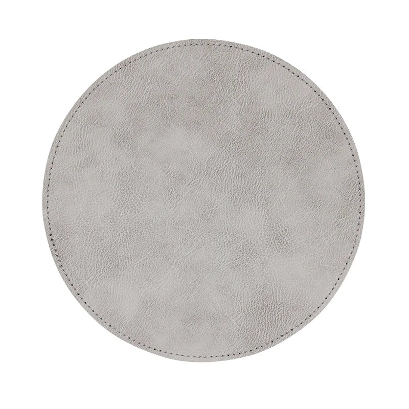 Smooth Surface Round Leather Mouse Pad