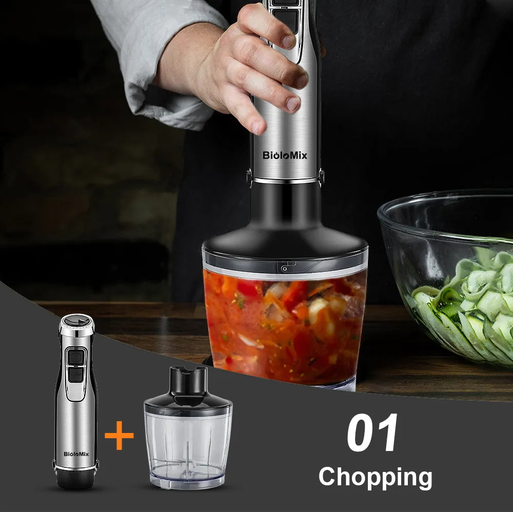 BioloMix 4-in-1 High Power 1200W Immersion Hand Stick Blender Mixer