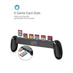 Ergonomic Hand Grip with Built-in 6 Game Card Slots for Nintendo Switch OLED