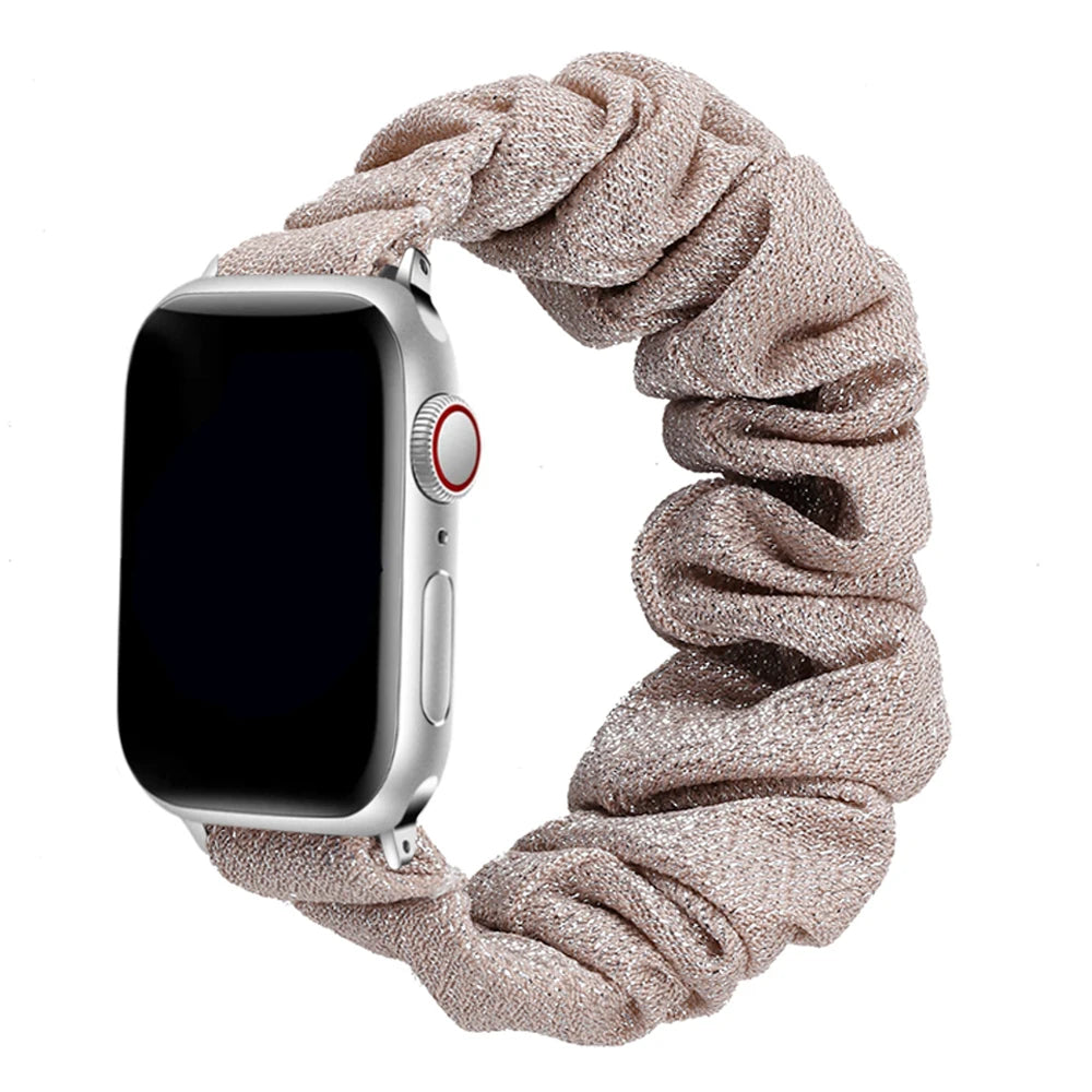 Soft Elastic Scrunchie Stap for Apple Watch