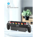 Ergonomic Hand Grip with Built-in 6 Game Card Slots for Nintendo Switch OLED