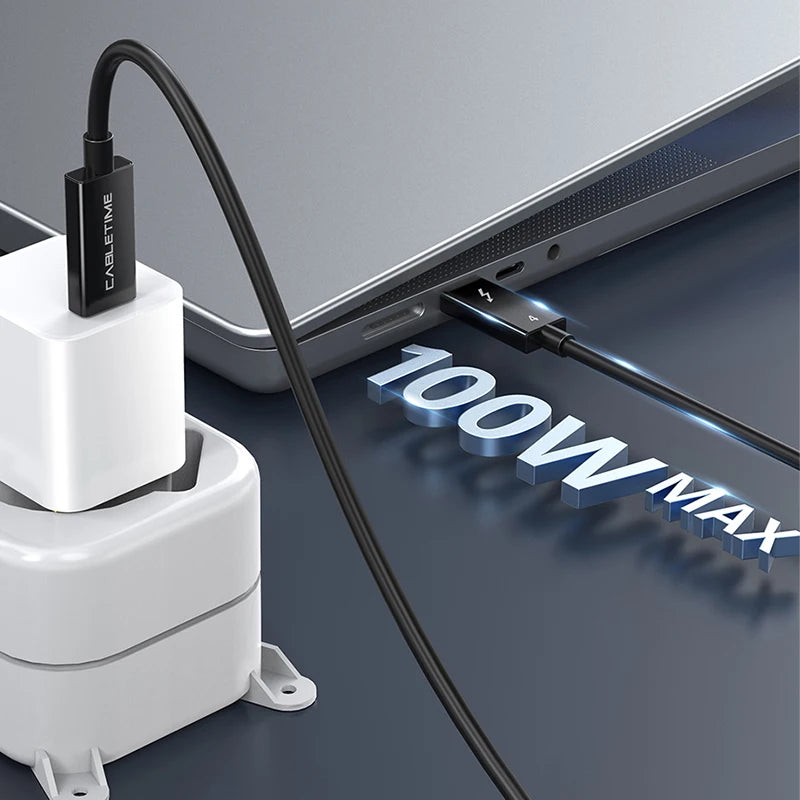CABLETIME 100W Thunderbolt 4 USB-C Cable