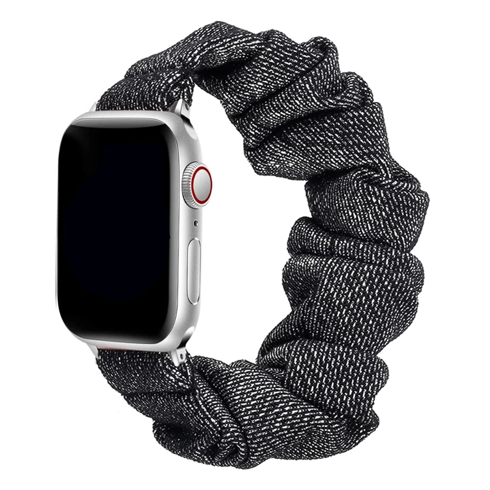 Soft Elastic Scrunchie Stap for Apple Watch