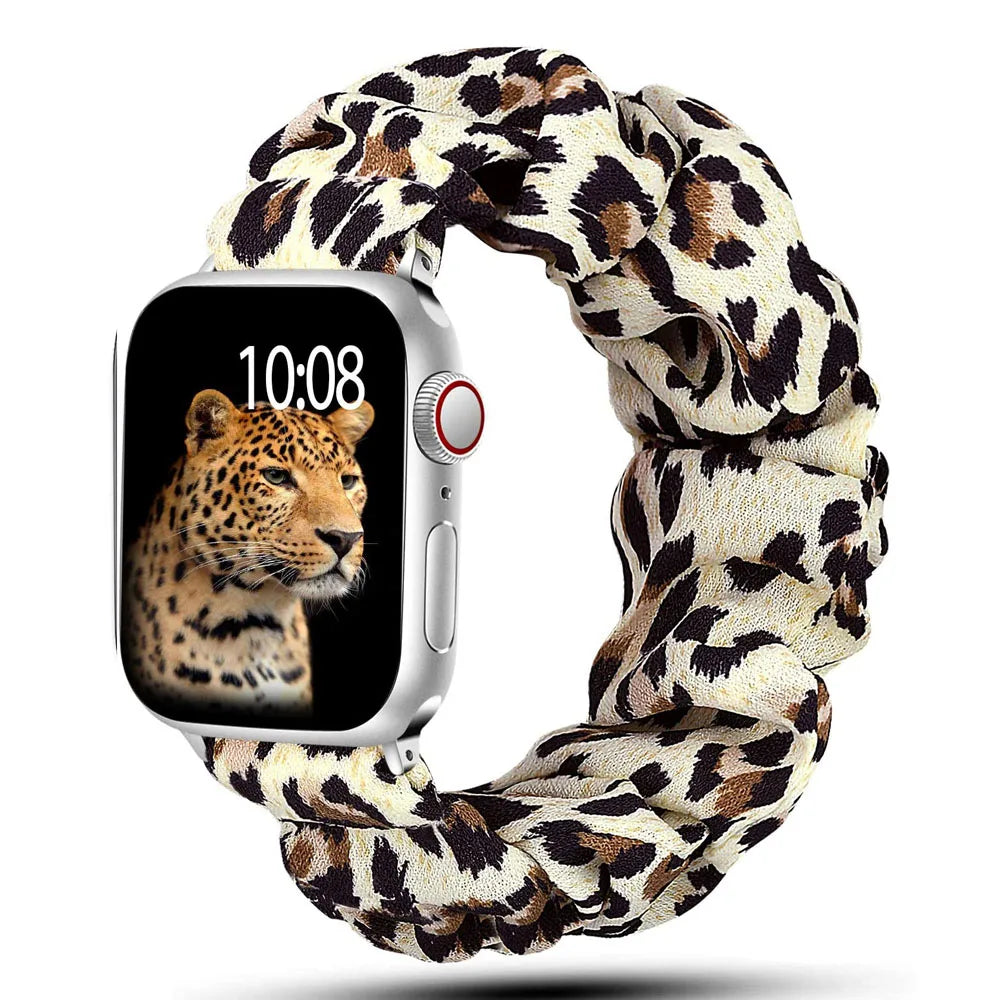 Soft Elastic Scrunchie Stap for Apple Watch