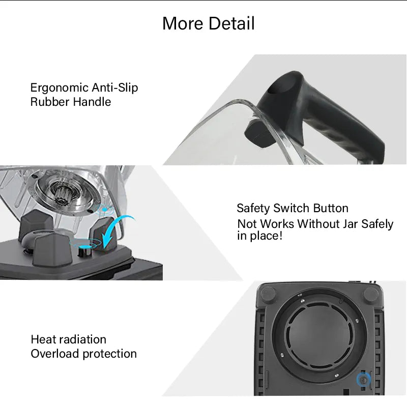BioloMix 3HP 2200W Heavy Duty Commercial Grade Timer Blender Mixer Juicer Fruit Food Processor