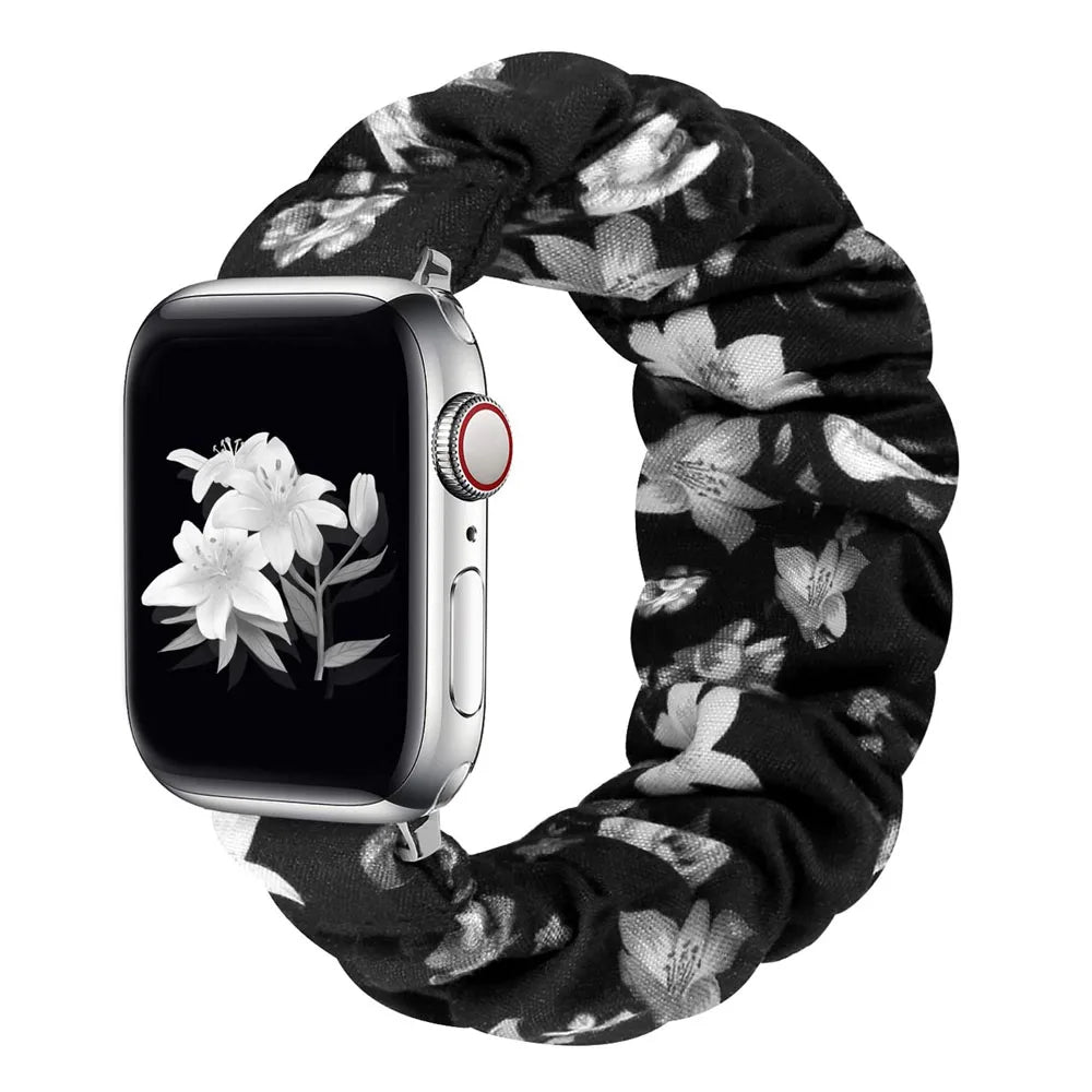 Soft Elastic Scrunchie Stap for Apple Watch