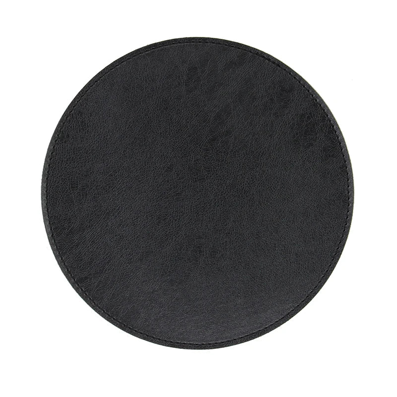 Smooth Surface Round Leather Mouse Pad