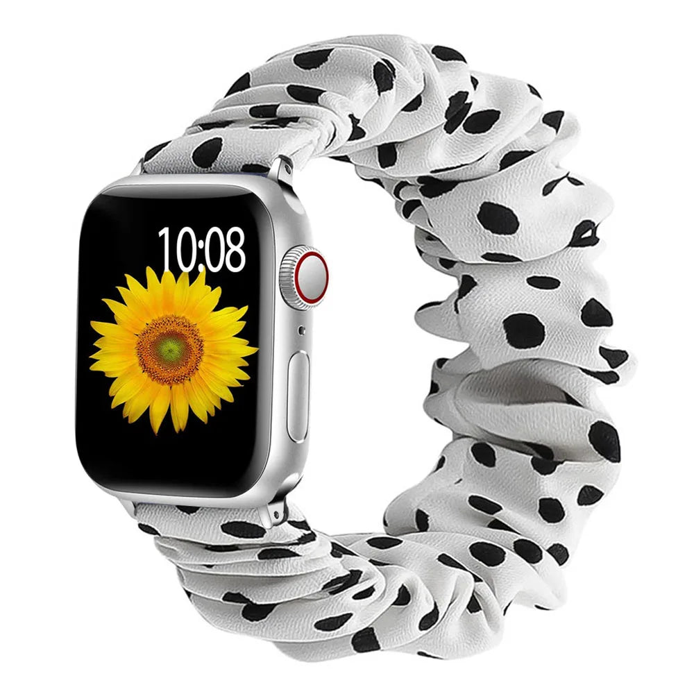 Soft Elastic Scrunchie Stap for Apple Watch