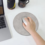 Smooth Surface Round Leather Mouse Pad