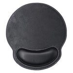 Ergonomic Leather Mouse Pad with Memory Foam Wrist Support