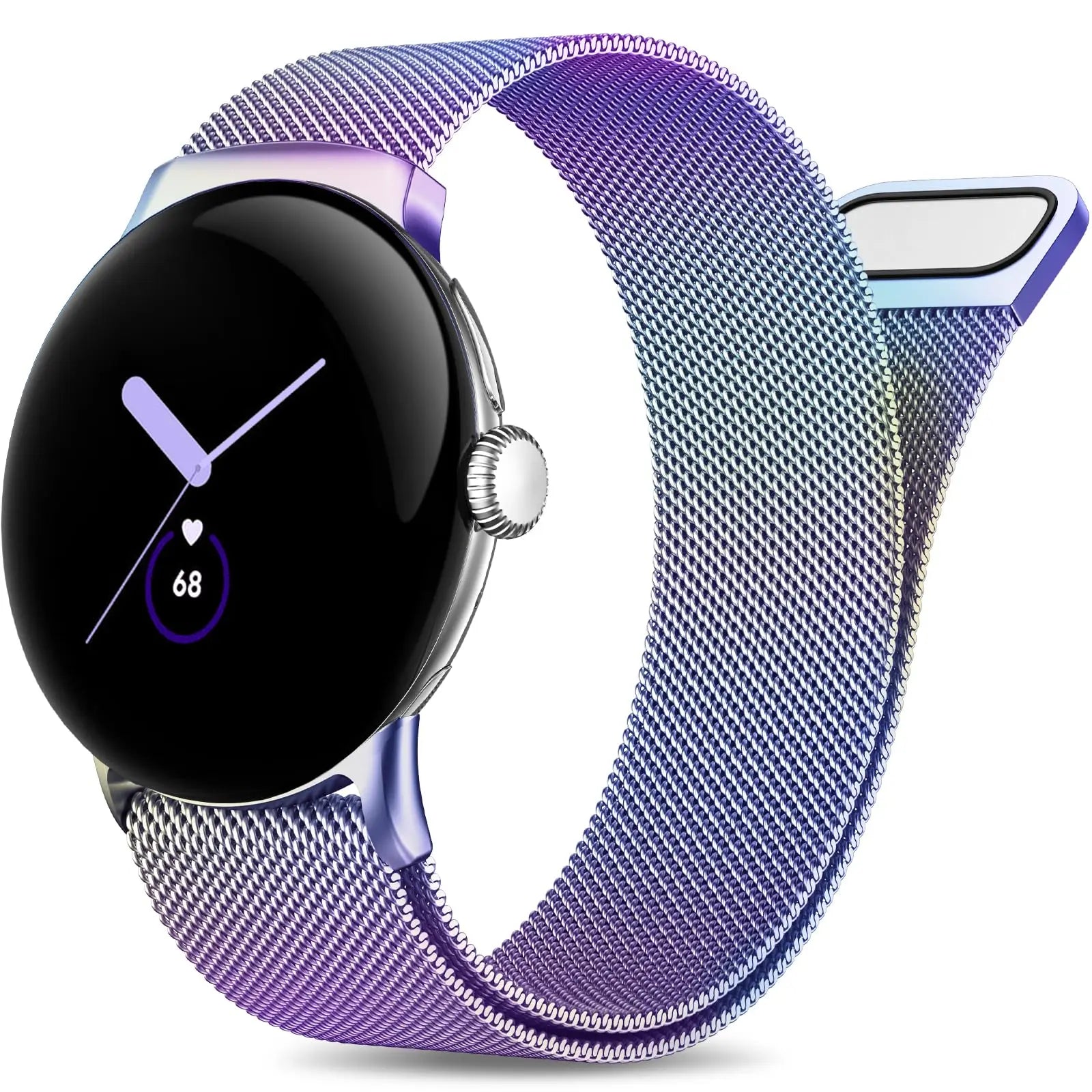 Milanese loop strap for Google Pixel Watch 3 with magnetic buckle, premium and adjustable.