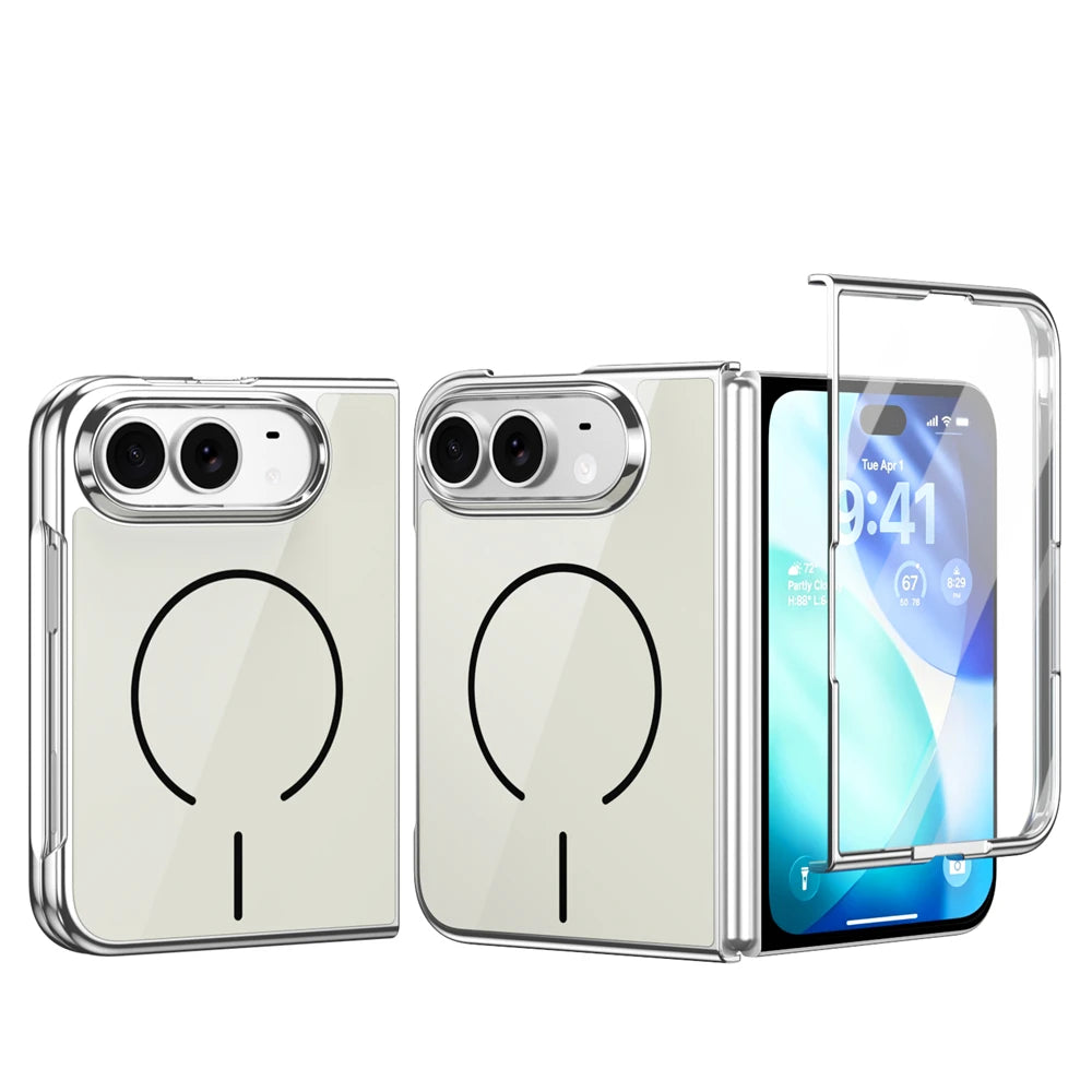 Tempered Glass Screen Protector Case with MagSafe Compatibility for iPhone Duo