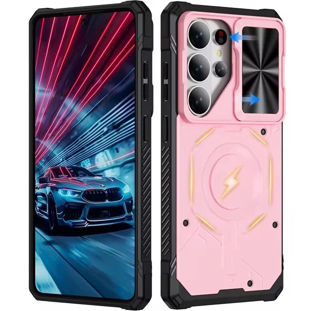 Military-Grade Shockproof Case with Slide Window Camera Cover for Samsung Galaxy S26 Ultra