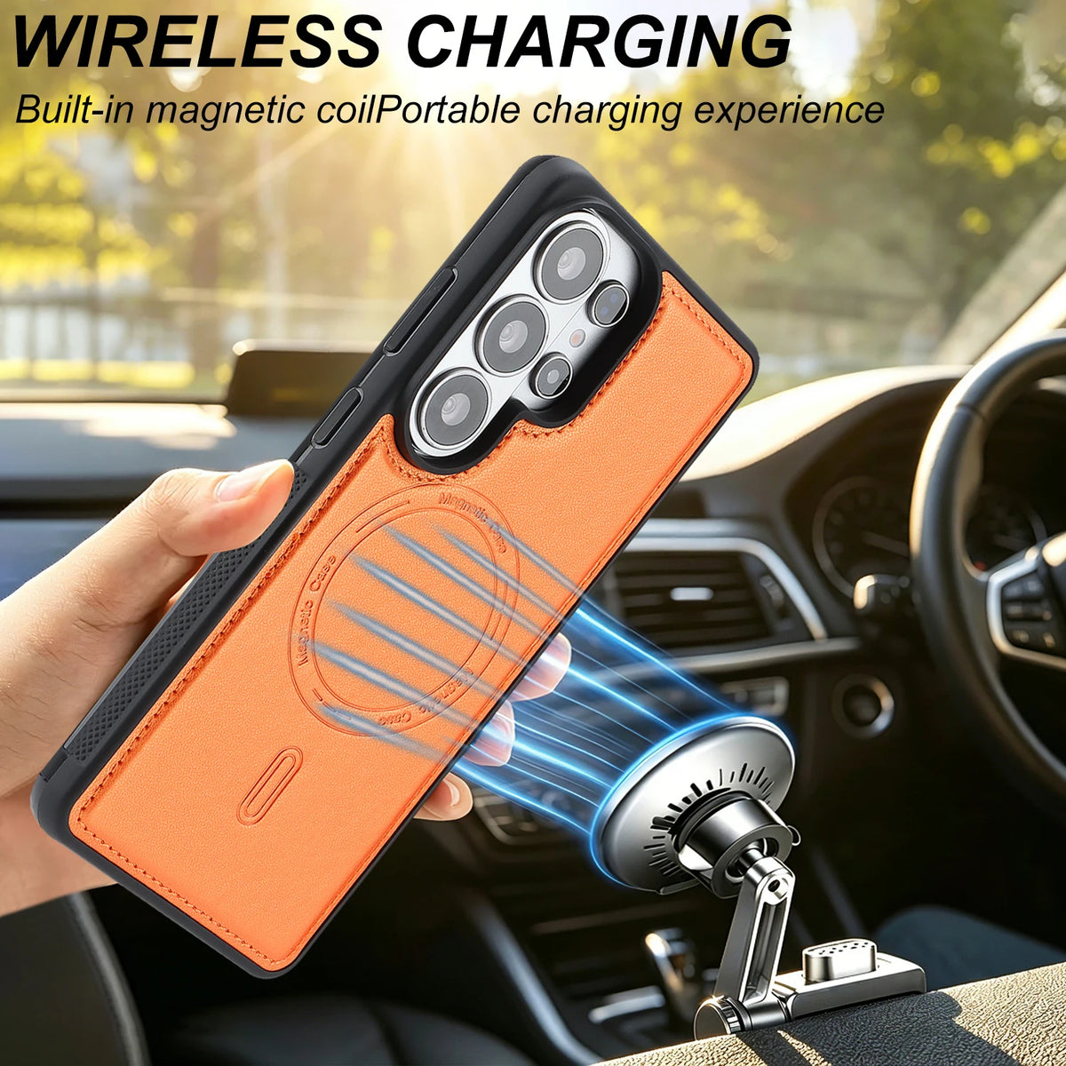 Leather Detachable Magnetic Wallet Case with Single Card Slot for Samsung Galaxy S26 Ultra