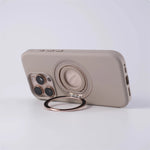 iPhone 16 Series Protective Armor Hollow MagSafe Case with 360° Rotating Ring Stand