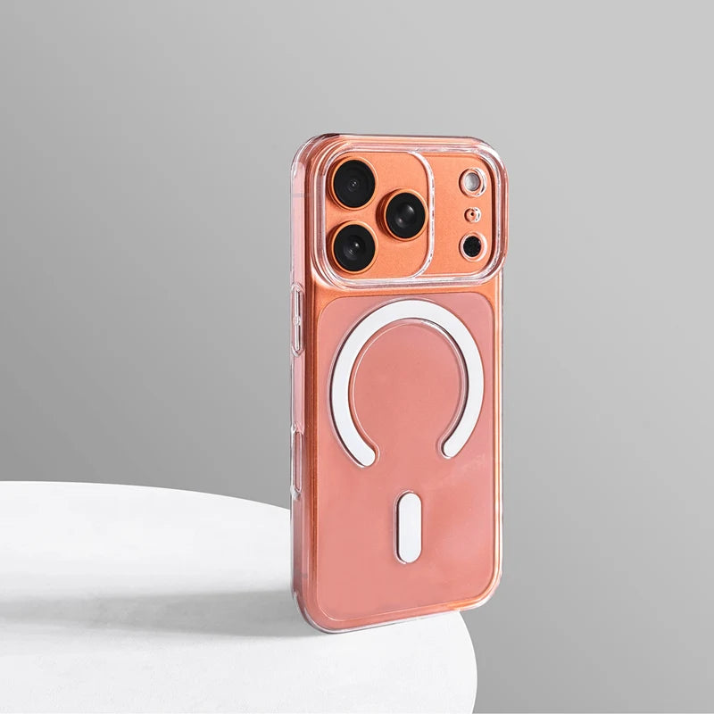 Ultra-Thin Transparent MagSafe Case with Enclosed Camera Button for iPhone 17 Series