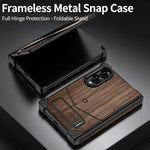 Walnut Wood Samsung Galaxy Z Fold 8 Case With Kickstand