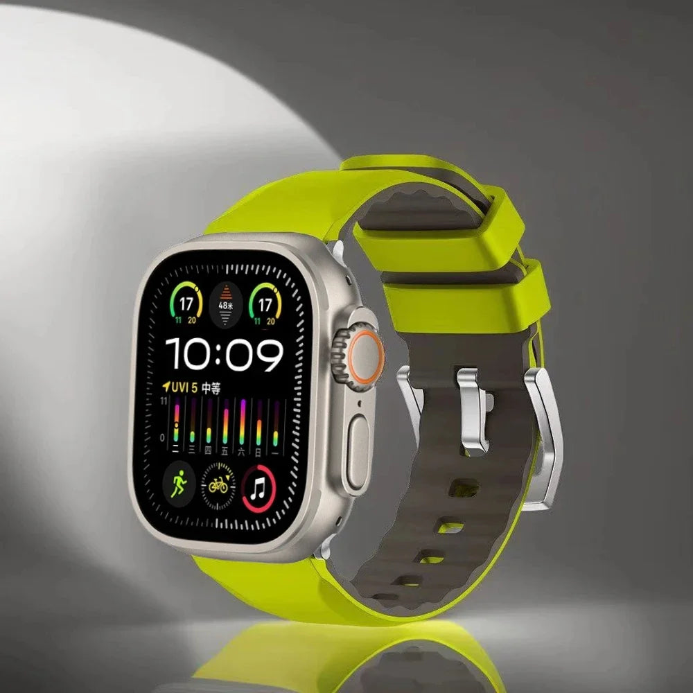 Dual Color Silicone Strap for Apple Watch