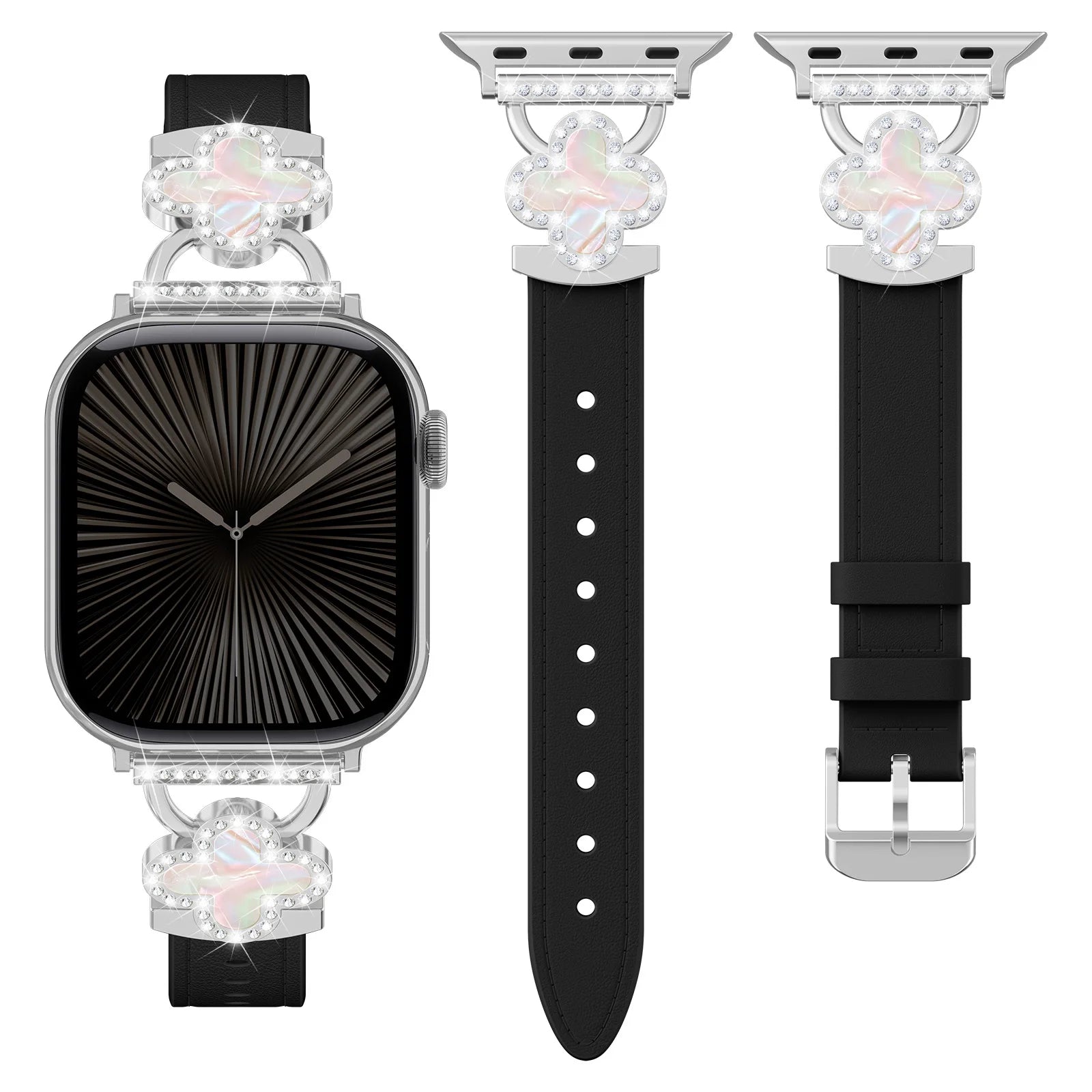 Elegant Leather Bracelet Strap for Apple Watch Series 10