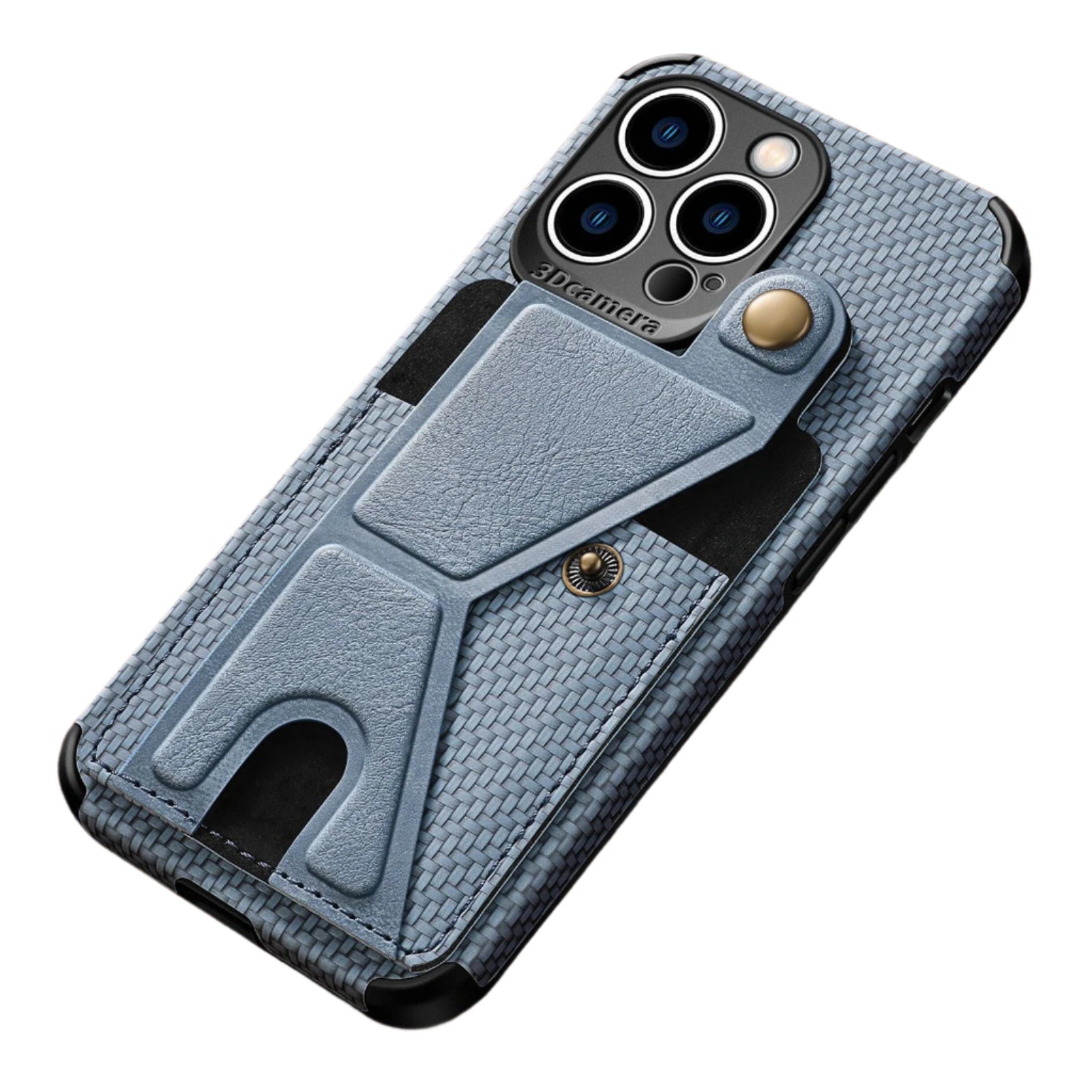 Slim Carbon Fiber Leather Wallet Flip Case with Card Holder for iPhone 14 Series