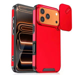 Shockproof Matte Bumper Case with Sliding Camera Lens Cover for iPhone 17 Series