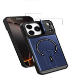 Shockproof Armor MagSafe Case with Flip Camera Protection and Stand for iPhone 17 Series