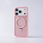 Frosted Matte Shockproof MagSafe Case with Metal Kickstand for iPhone 17 Series