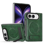 Leather Kickstand Case with MagSafe Alignment Ring for iPhone Duo